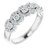 14K White 5/8 CTW Natural Diamond Anniversary Band